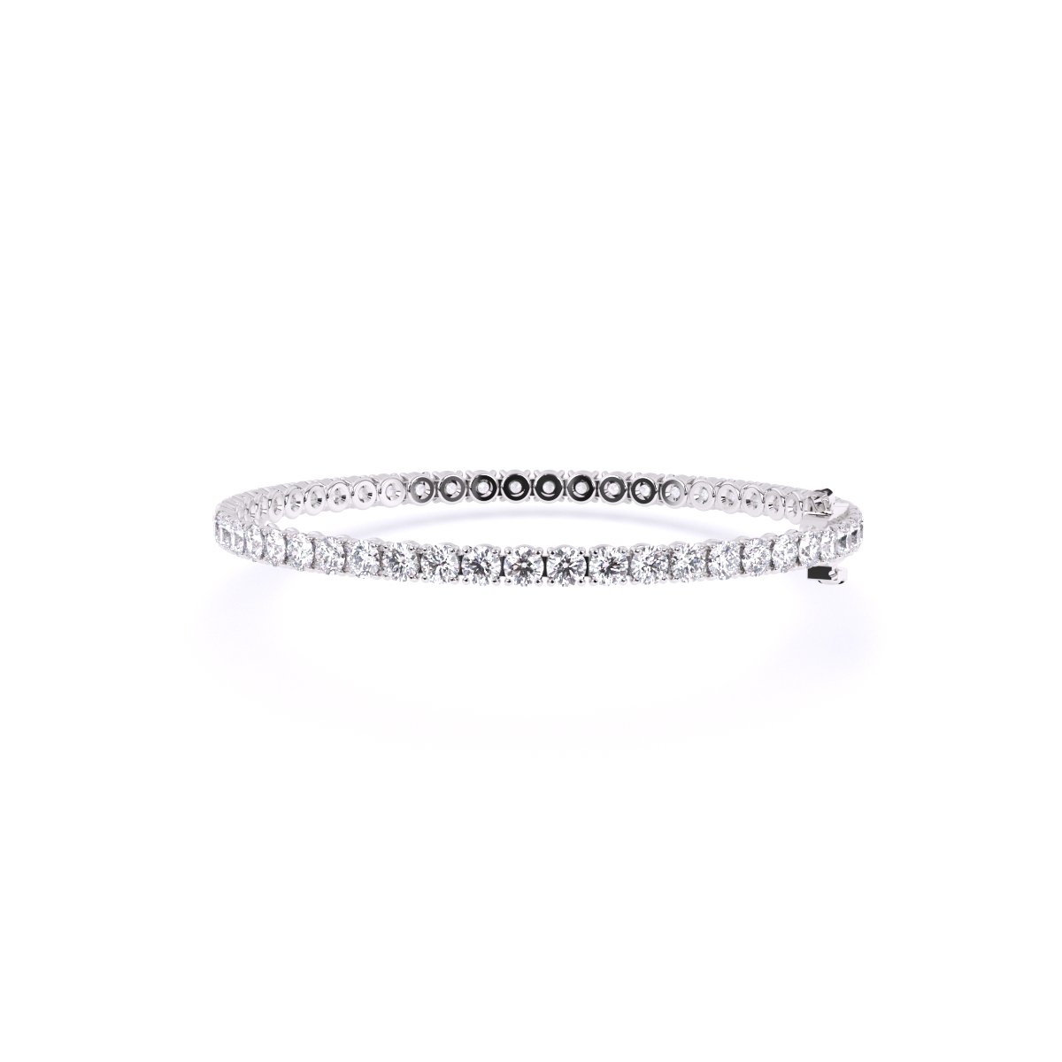 Round Full Eternity Diamond Tennis Bracelet